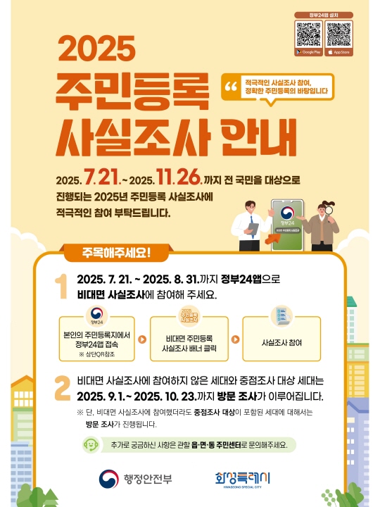 2025년 주민등록 사실조사