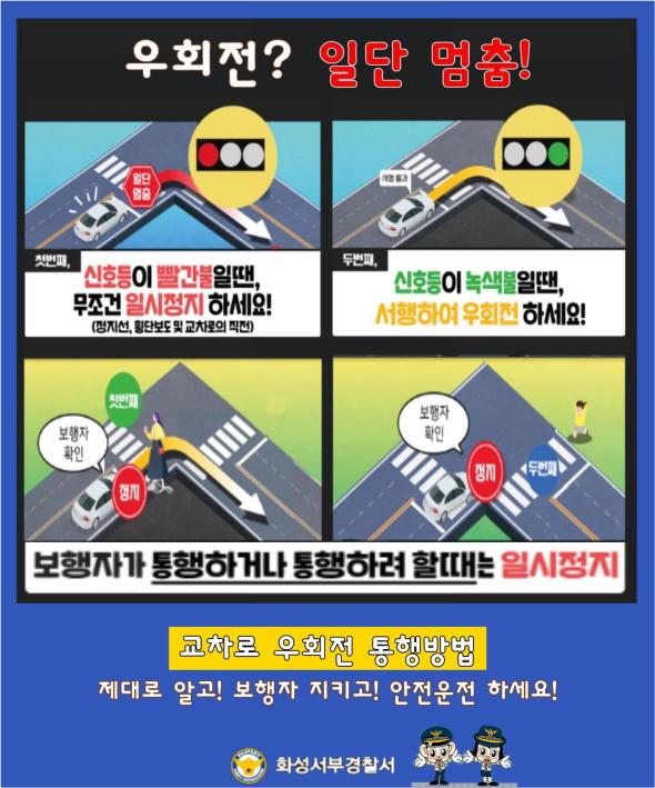 교차로 우회전 일시정지