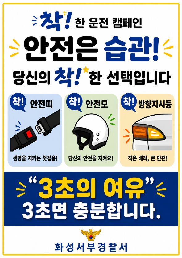 착!한 운전 캠페인 안전은 습관! 당신의 착!한 선택입니다